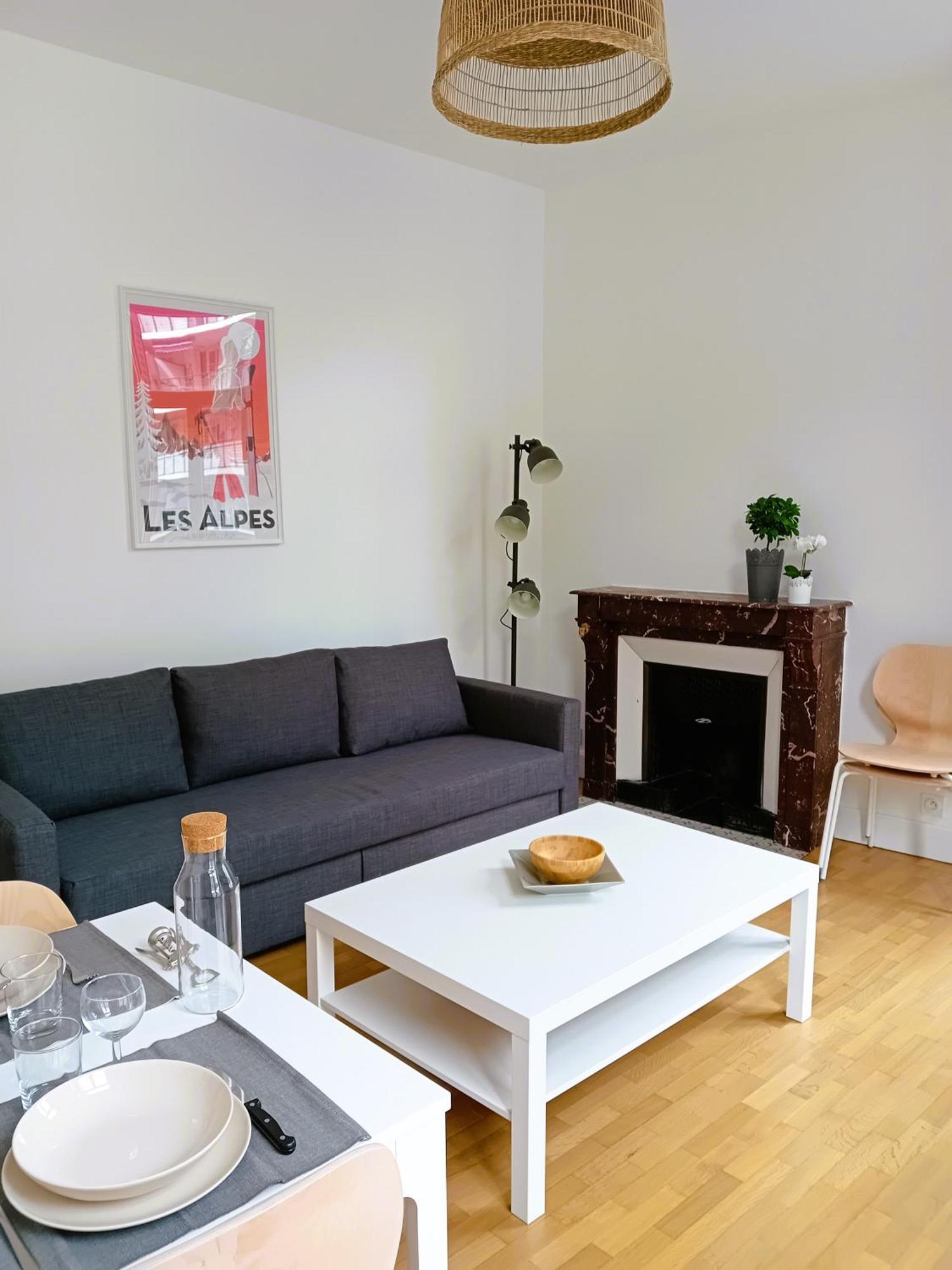 102 - Appart Renove Avec Grand Salon Et 1 Chambre - Tram Et Clinique Mutualiste A 1 Min Grenoble Exteriér fotografie