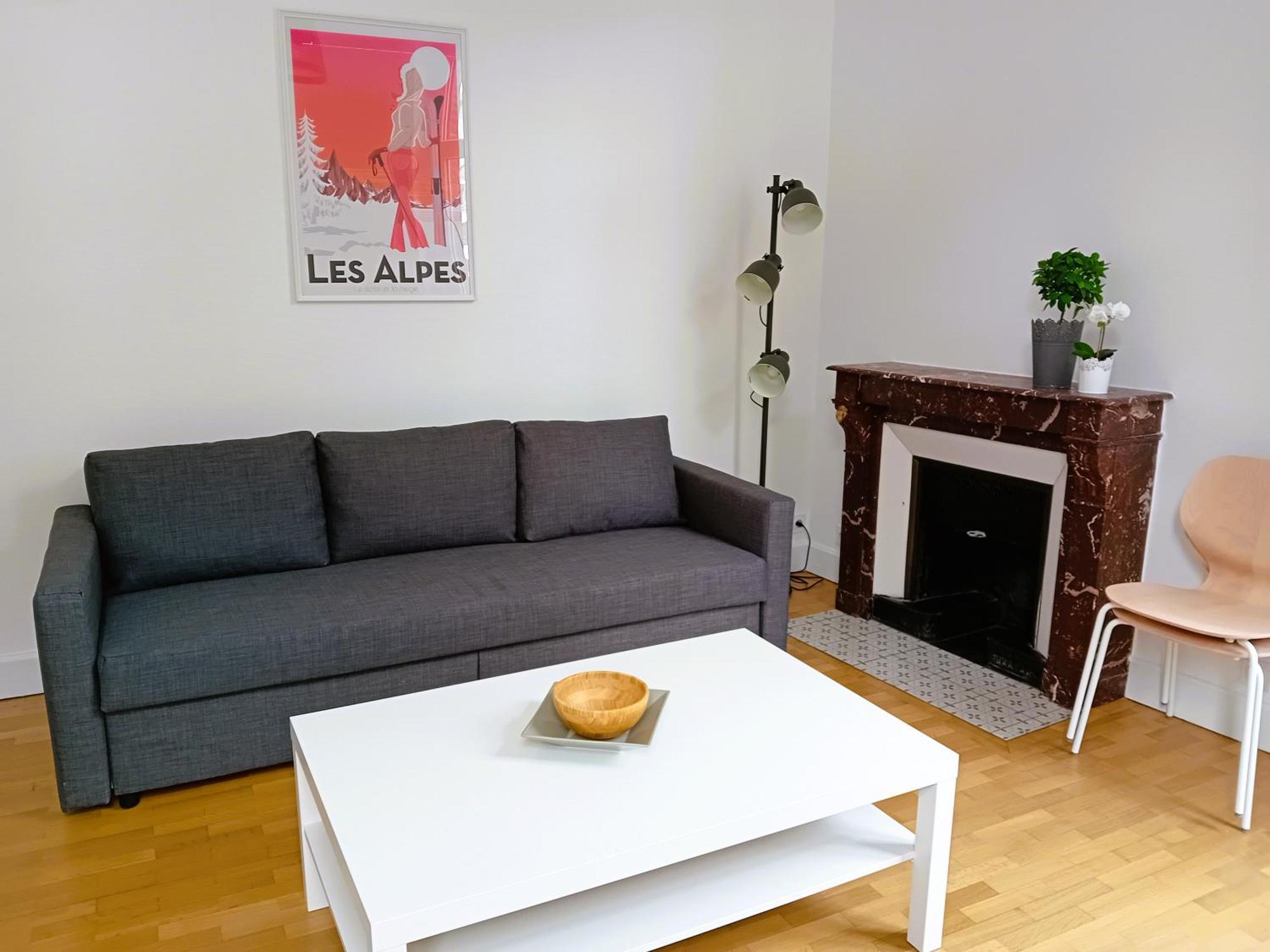102 - Appart Renove Avec Grand Salon Et 1 Chambre - Tram Et Clinique Mutualiste A 1 Min Grenoble Exteriér fotografie