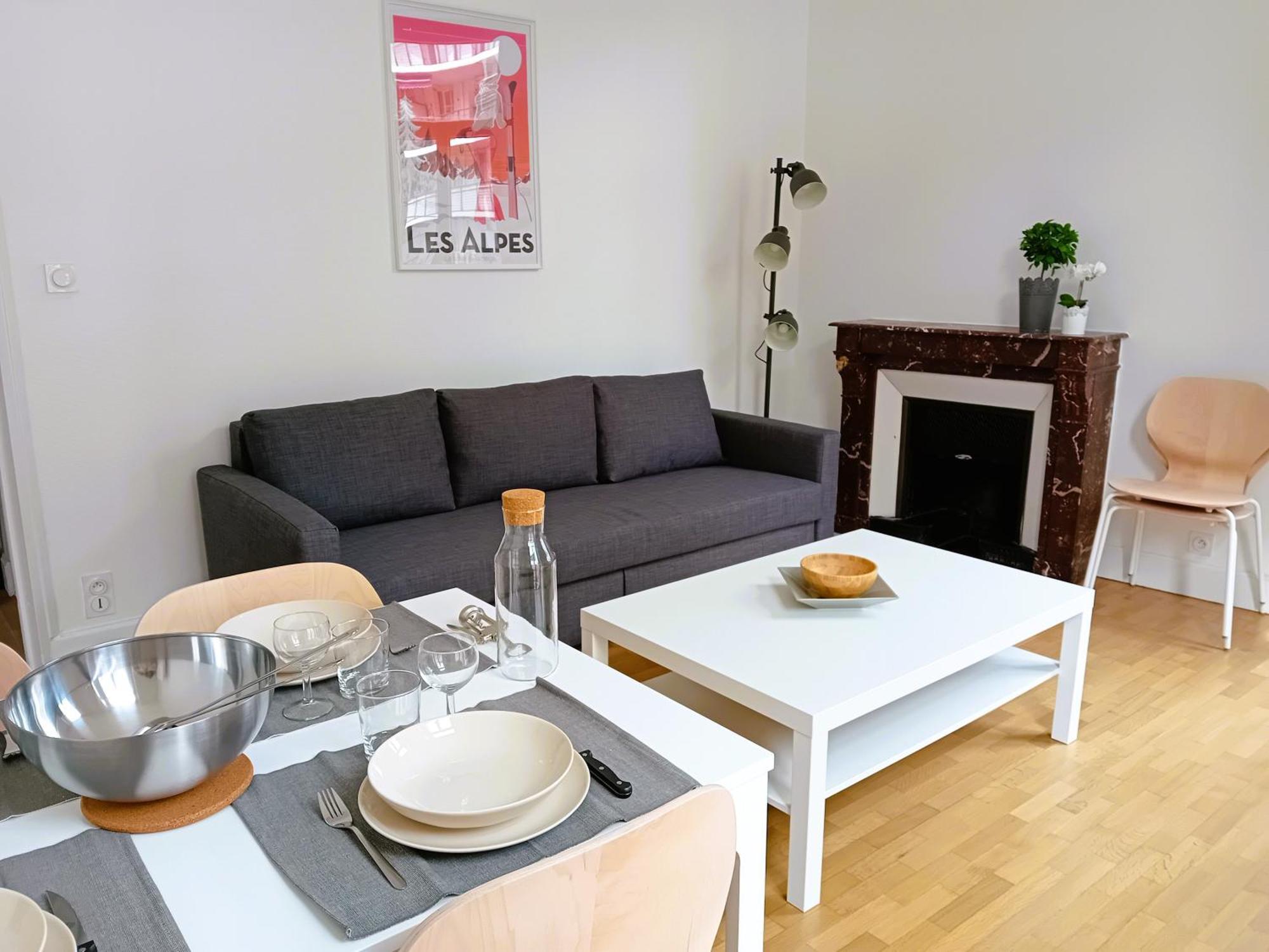 102 - Appart Renove Avec Grand Salon Et 1 Chambre - Tram Et Clinique Mutualiste A 1 Min Grenoble Exteriér fotografie