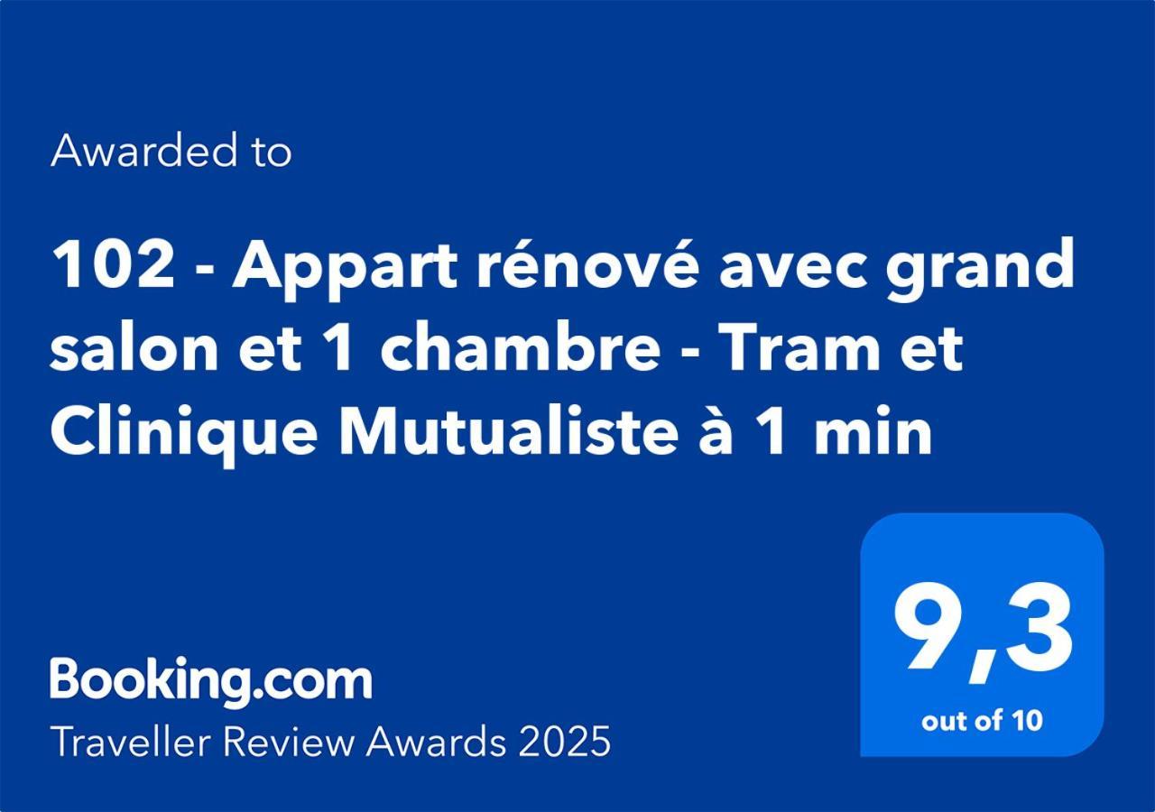 102 - Appart Renove Avec Grand Salon Et 1 Chambre - Tram Et Clinique Mutualiste A 1 Min Grenoble Exteriér fotografie